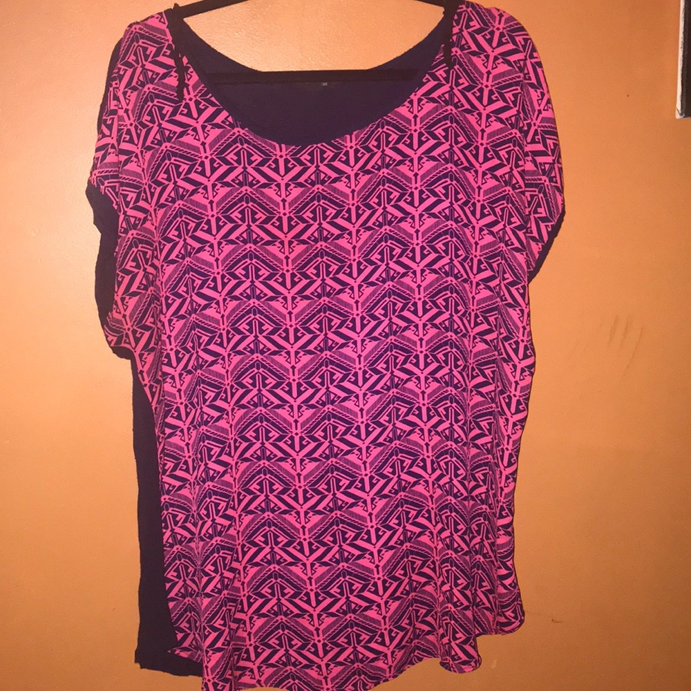 Pink Geometric Shirt